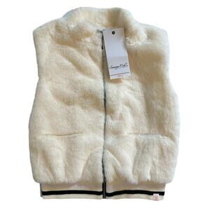 NWT Sovereign Code Girls' Hermine Faux Fur Vest Off White 7